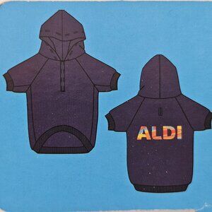 ALDI Gear Pet Dog Dark Blue Hoodie Sweatshirt 2024  Size SMALL NWT